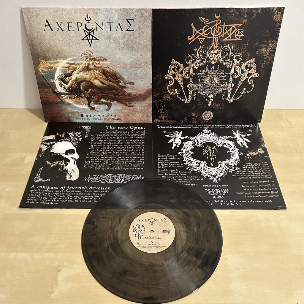 ACHERONTAS - Malocchio - The Seven Tongues of ΔΑΗΜΩΝ LP*bent corner